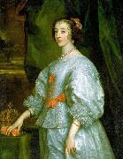 Anthony Van Dyck Princess Henrietta Maria of France, Queen consort of England. This is the first portrait of Henrietta Maria painted oil painting